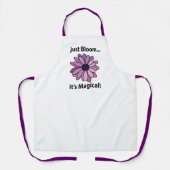 魔法の紫色の花ジャスト開花その魔法 エプロン (正面)