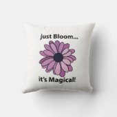 魔法の紫色の花ジャスト開花その魔法 クッション (裏面)