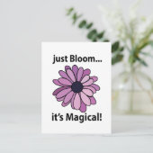 魔法の紫色の花ジャスト開花その魔法 ポストカード (スタンド正面)