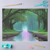 魔法の紫色のBayou Louisianaデコページ 薄葉紙 (クラフト)