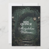 魔法の紫色のQuinceañera招待状 おとぎ話 招待状 (裏面)