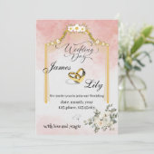 魔法の組合への魅惑的な結婚式招待状 招待状 (スタンド正面)