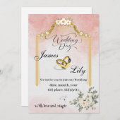 魔法の組合への魅惑的な結婚式招待状 招待状 (正面/裏面)