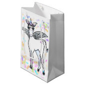 魔法の翼のユニコーンとカラフルバブル スモールペーパーバッグ (正面アングル)