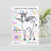 魔法の翼のユニコーンとカラフルバブル 招待状 (スタンド正面)