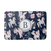 魔法の翼の馬のパターンのモノグラム バスマット (正面)