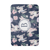 魔法の翼の馬のパターンのモノグラム バスマット (正面縦)