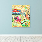 魔法の航海の回転木馬 キャンバスプリント (インサイチュ (ウッドフロア))