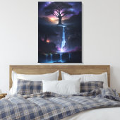 魔法の色彩を持つ魔法の環境ウォールアート キャンバスプリント (インサイチュ (寝室))