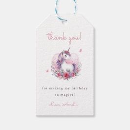 魔法の花のユニコーン ピアノ 誕生日お礼 ギフトタグ