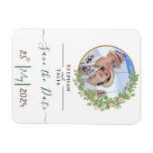 魔法の花の優雅さ ウェディング マグネット (横)