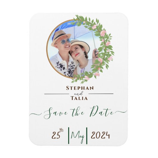 魔法の花の優雅さ ウェディング マグネット (縦)