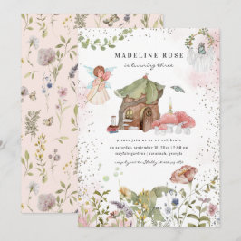 魔法の花の妖精のプリンセスの誕生日パーティー 招待状