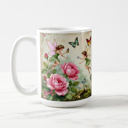 魔法の花の妖精の庭 コーヒーマグカップ (左)