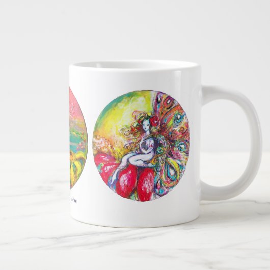 魔法の花の妖精ファンタジー ジャンボコーヒーマグカップ (右)