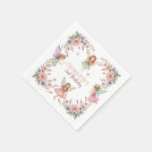魔法の花の妖精 2歳の誕生日 スタンダードカクテルナプキン (角)