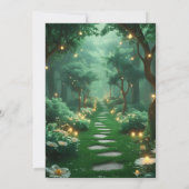 魔法の花の森のウェディングパス 招待状 (裏面)