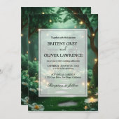 魔法の花の森のウェディングパス 招待状 (正面/裏面)