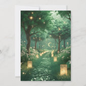 魔法の花の森のウェディングパス 招待状 (裏面)