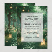 魔法の花の森のウェディングパス 招待状 (正面/裏面)