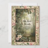 魔法の花の森のベビーシャワー 招待状 (正面)