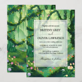 魔法の花の森の小径 ウェディングプラン 招待状 (正面/裏面)