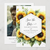 魔法の花ひまわり結婚の セーブザデート (正面/裏面)
