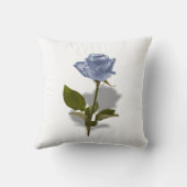 魔法の花柄の写真の青のバラ クッション (裏面)