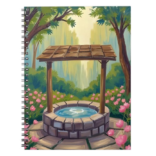 魔法の花畑の願いの井戸 ノートブック (正面)