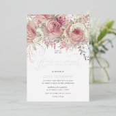 魔法の花赤面バラキンセアニェラパーティー15th 箔招待状 (立ち正面)