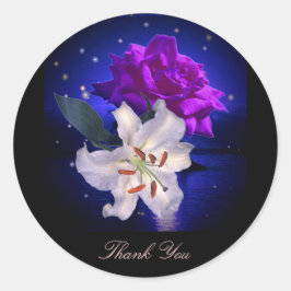 魔法の花 – ありがとうステッカー ラウンドシール