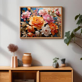 魔法の花AIアート絵画の美しい ポスター