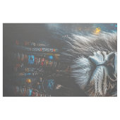 魔法の芸術的な服を着たライオン ファブリック (ファットクウォーター)