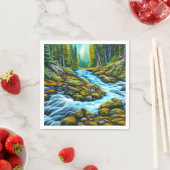 魔法の荒野の泡立つ小川 スタンダードカクテルナプキン (インサイチュ)