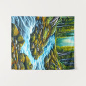 魔法の荒野の泡立つ小川 タペストリー (正面(横))