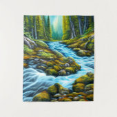 魔法の荒野の泡立つ小川 タペストリー (正面)