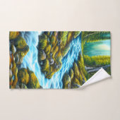 魔法の荒野の泡立つ小川 バスタオルセット (ハンドタオル)