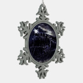 魔法の蒸気機関列車ビクトリアン スノーフレークピューターオーナメント (左)