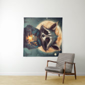 魔法の薬を持つかわいいアライグマ タペストリー (インサイチュ(横))