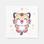 魔法の虎の赤ちゃんシャワー スタンダードカクテルナプキン (正面)