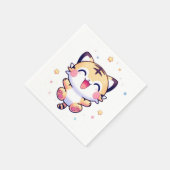 魔法の虎の赤ちゃんシャワー スタンダードカクテルナプキン (角)