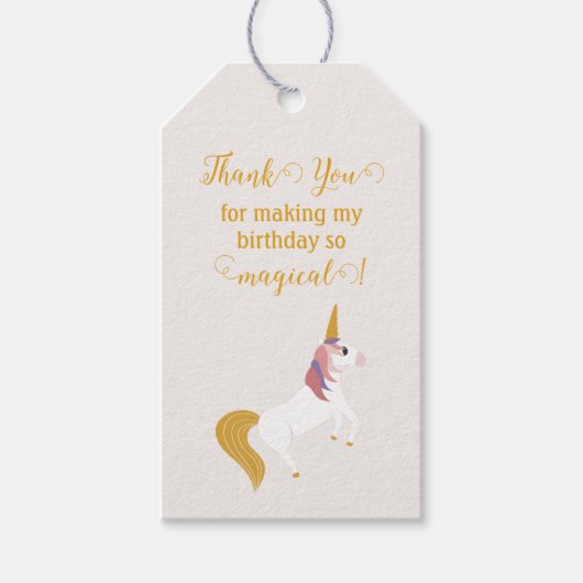 魔法の虹とユニコーン ギフトタグ (正面)