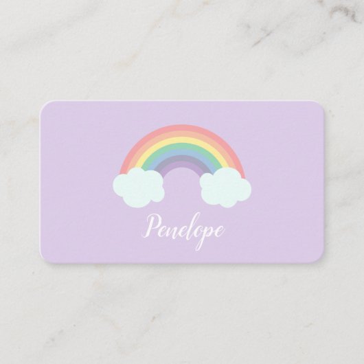 魔法の虹と雲の社会的呼びかけ 名刺 (正面)