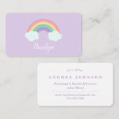 魔法の虹と雲の社会的呼びかけ 名刺 (正面/裏面)