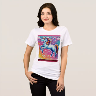 魔法の虹のユニコーンステッカー – カラフルな幻想 トライブレンドＴシャツ