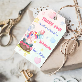 魔法の虹のユニコーンバースデーパーティギフトラベル ギフトタグ