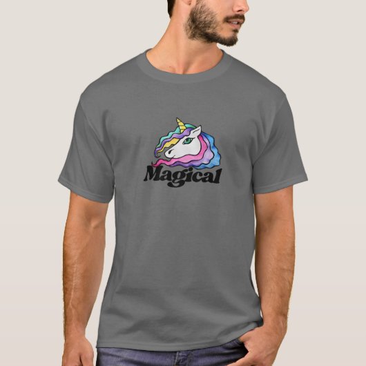 魔法の虹のユニコーン Tシャツ (正面)