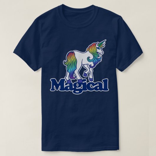 魔法の虹のユニコーンTシャツ Tシャツ (デザイン正面)