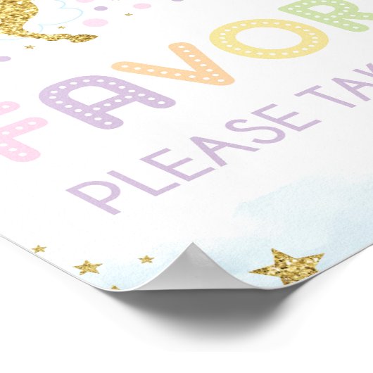 魔法の虹の一角獣/誕生日パーティーを好意 ポスター (角)