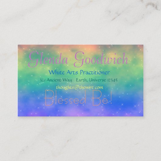 魔法の虹の標準カード 名刺 (正面)